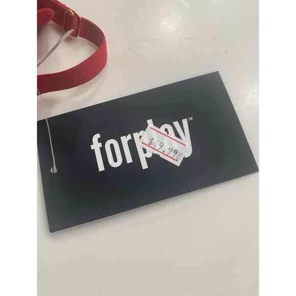 For Play Cut Out Bra M Red Vinyl Cosplay New Forplay - Picture 5 of 6